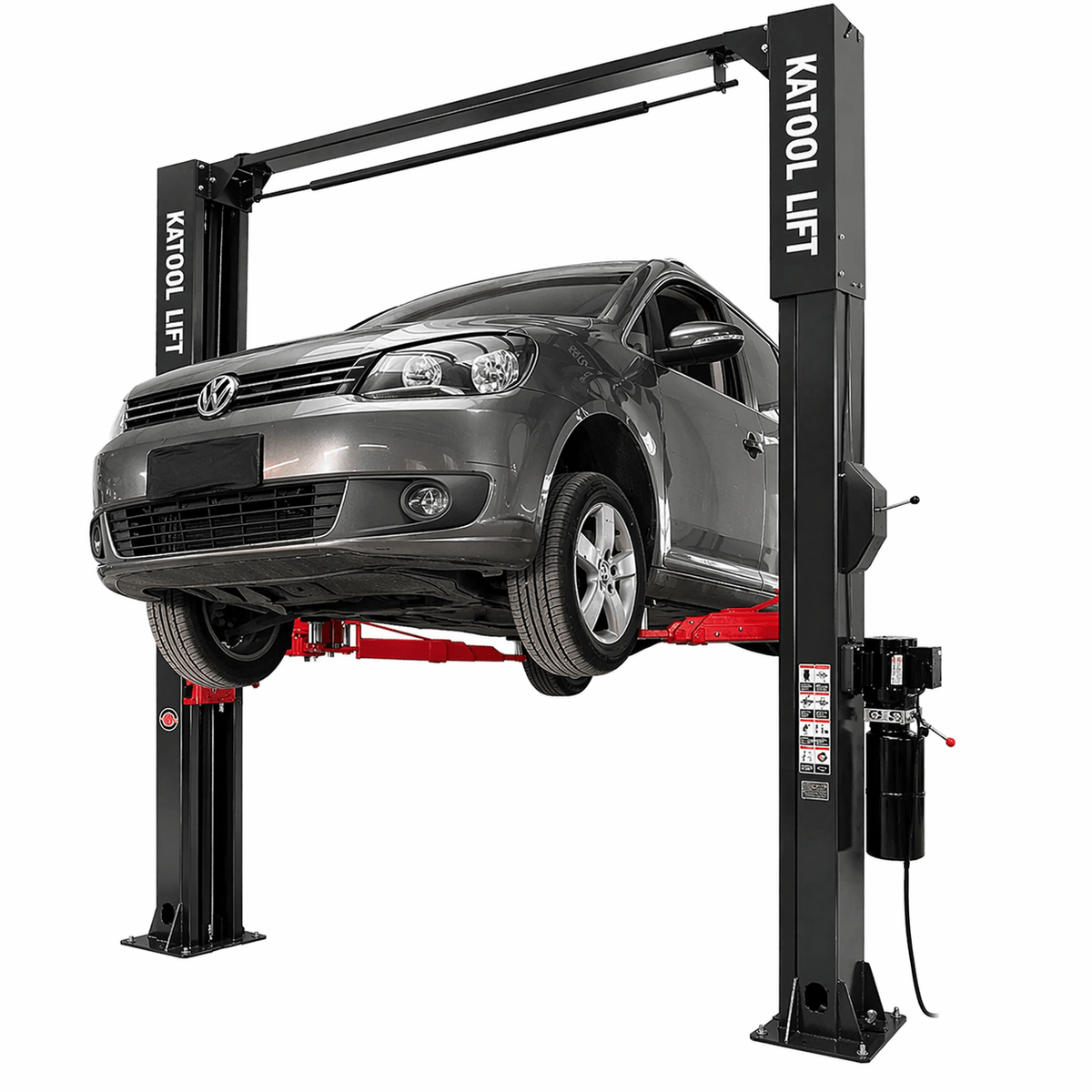 Katool KT-AS110D 11000 lb Asymmetric 2-Post Car Lift Single-Point Lock Release