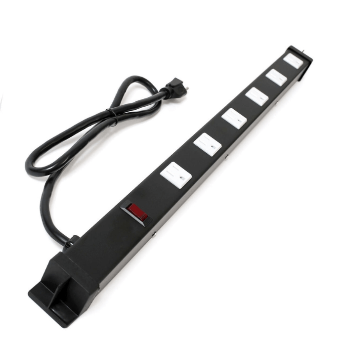 Pegboard Power Strip Charging Station Outlet Rail