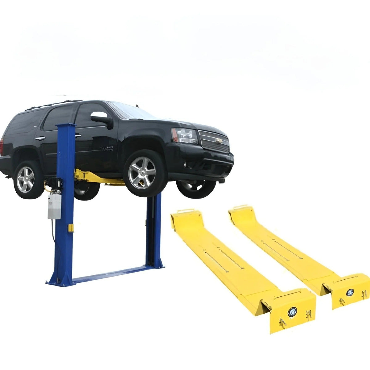 Atlas 9KBP 9000 lb 2-Post Lift with Lawn Mower Adapter