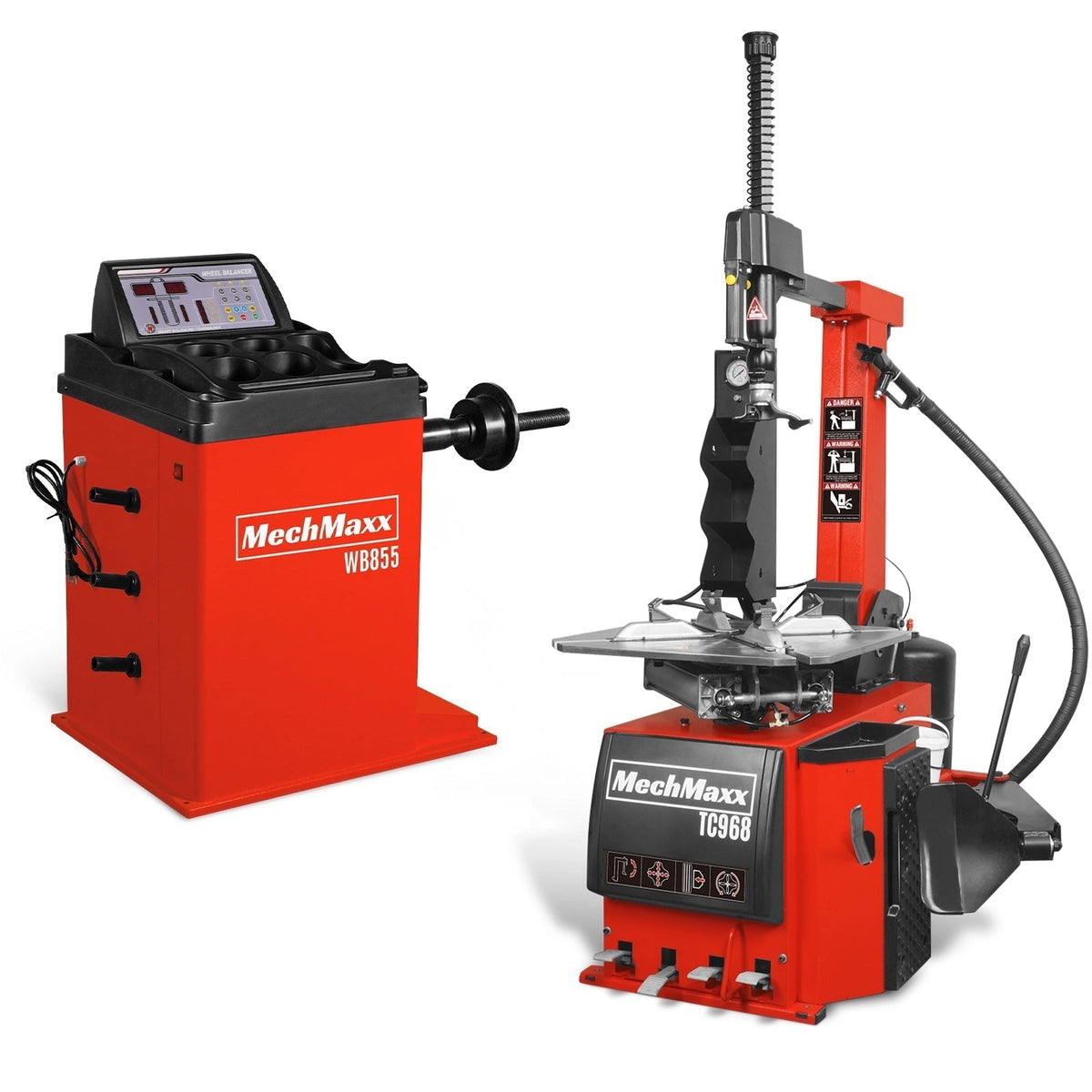 MechMaxx High Performance Tire Changer and Wheel Balancer Combo, TC968 + WB855