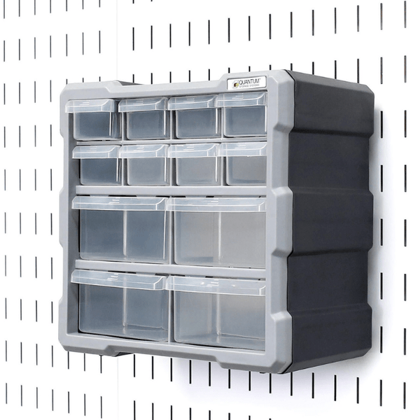 Wall Controls 12-Drawer Pegboard Bin Cabinet
