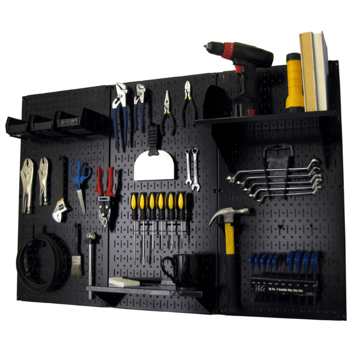 4ft Metal Pegboard Premium Tool Storage Kit - Toolboard with Hooks