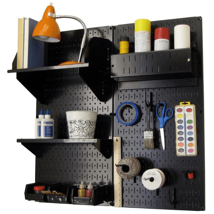 Craft and Hobby Pegboard Organizer Kit - Pegboard with Accessories
