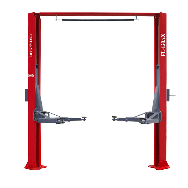 Fortisky FL-120AX Asymmetrical Two-Post Car Lift 12000 lb Single-Point Lock Release